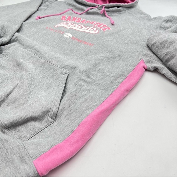 Kansas State Wildcats Hoodie Women’s L Gray Pink‎ Sweatshirt - Picture 4 of 6